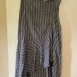 O'Neill Asymmetrical Charcoal Striped Skirt